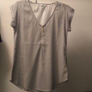 Express white and black stripped blouse